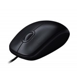 Logitech M100R Comfortable And Durable Wired USB Mouse - Black
