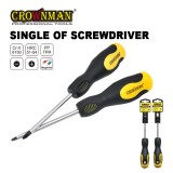 Crownman 3.0*75mm Screwdriver with Double Color TPR Handle