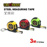 Crownman 3mx12.5mm Double Color ABS Case Steel Measuring Tape