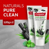 Colgate Naturals Pure Clean (Charcoal & Mint) Toothpaste Valuepack 120g x 2