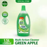 Dettol Multi Action Cleaner 1.5L+FOC 500ml (Green Apple)