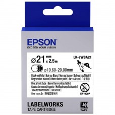 Epson Black on White, Heat Shrink, DIA.2(Item No:EPS LK-7WBA21)