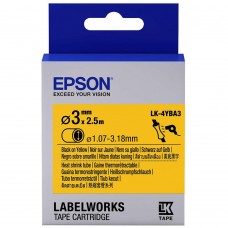 Epson Black on Yellow, Heat Shrink, DIA.?Item No:EPS LK-4YBA3)