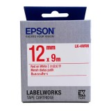 Epson LK-4WRN LabelWorks Tape - 12mm Red on White Tape (Item no: EPS LK-4WRN)