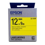 Epson LK-4YBP LabelWorks Tape - 12mm Black on Yellow Tape (Item no: EPS LK-4YBP)