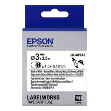 Epson Black on White, Heat Shrink, DIA.3(Item No:EPS LK-4WBA3)