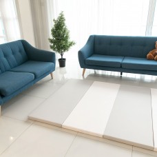 PU Leather & XPE Foam Foldable Play Mat - Grey (220*140*4cm)