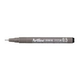 Artline Black Drawing System Pen 0.5mm (EK-235)