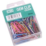 CBE 21328 28MM COLOUR GEM CLIP(100'S)