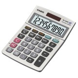 Casio Calculator - 10 Digits, Solar & Battery, Cost/Sell/Margin, Tax Calculation (MS-100MS)
