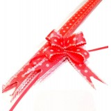 Pull Flower Ribbon Cotton 23mm Red (10 pcs)