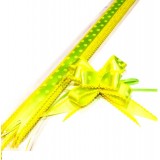 Pull Flower Ribbon Cotton 23mm Yellow Green (10 pcs)