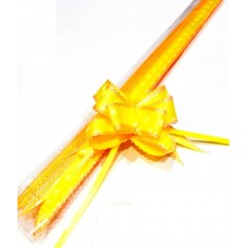 Pull Flower Ribbon Cotton 23mm Yellow Orange (10 pcs) 