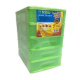 NISO 5 Tier Small Drawer Green 17 x 4.5 x 12cm