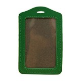 Leather Name Tag Potrait Green (54x85mm)