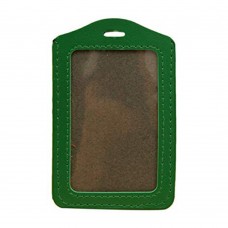 Leather Name Tag Potrait Green (54x85mm)