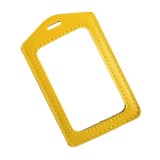 Leather Name Tag Potrait Yellow (54x85mm)