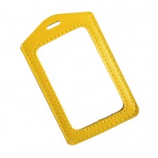 Leather Name Tag Potrait Yellow (54x85mm)