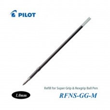 Pilot Super Grip Rexgrip Ball Pen Refill 1.0 Black (RFNS-GG-M-B)
