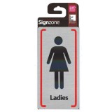 Signzone Peel & Stick Metallic Sticker - Ladies (Item No: R01-55)
