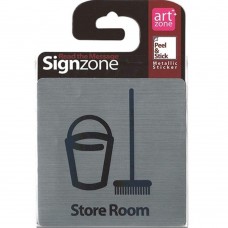 Signzone Peel & Stick Metallic Sticker - Store Room (Item No: R01-01STOREROOM)