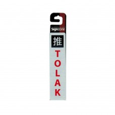 Signzone Peel & Stick Metallic Sticker - TOLAK (?) (Item No: R01-85)