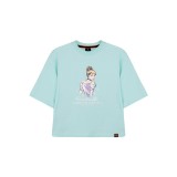 Disney Princess Series: Cinderella Women Tee (Blue, Size L)