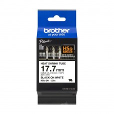 Brother HSe-241 Genuine Heat Shrink Tube, 17.7mm Black on White